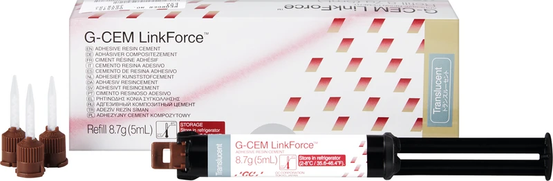 GC G-CEM LinkForce  Nachfüllpackung  8,7 g Automix-Spritze translucent, 20 Automix-Spitzen Regulär