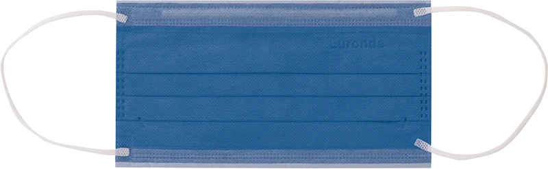 Monoart® Mundschutz Pro 4 Perfect Fit  Box  50 Stück mit Gummizug, capriblau