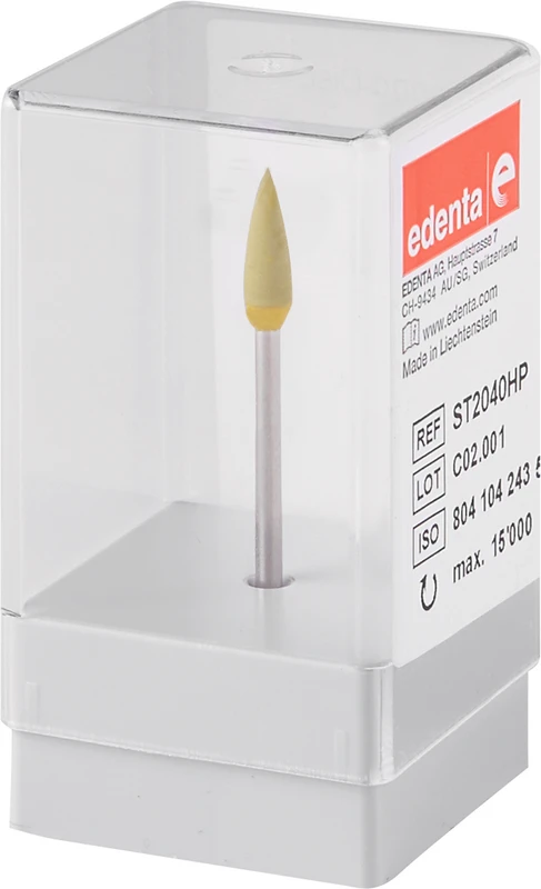 StarTec  Stück  gelb superfein, HP, Figur 243 Spitze, 14 mm, ISO 040