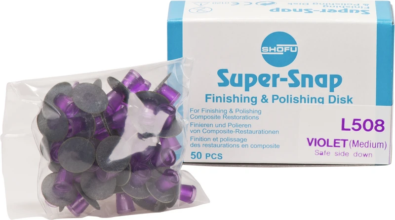 Super-Snap®  Nachfüllpackung  50 Scheiben, violett, Körnung mittel, Beschichtung stirnseitig, standard