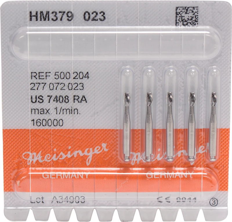 HM-Finierer 379  Packung  5 Stück fein, RA, Figur 277 Ei, 4,2 mm, ISO 023