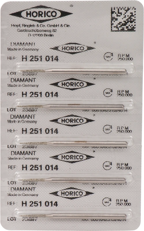 Diamantschleifer H 251  Packung  5 Stück HP, Figur 251, 11,5 mm, ISO 014