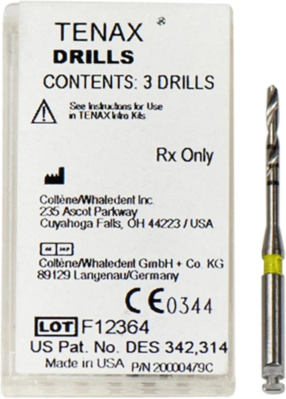 TENAX® Bohrer  Packung  3 Stück Ø 1,3 mm gelb