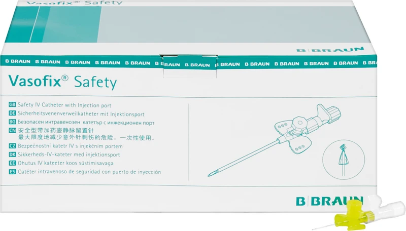 Vasofix® Safety  Packung  50 Stück gelb, G 24, 0,7 x 19 mm