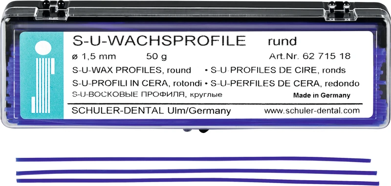 S-U-Wachsprofile  Packung  50 g Wachsprofile rund, 1,5 mm