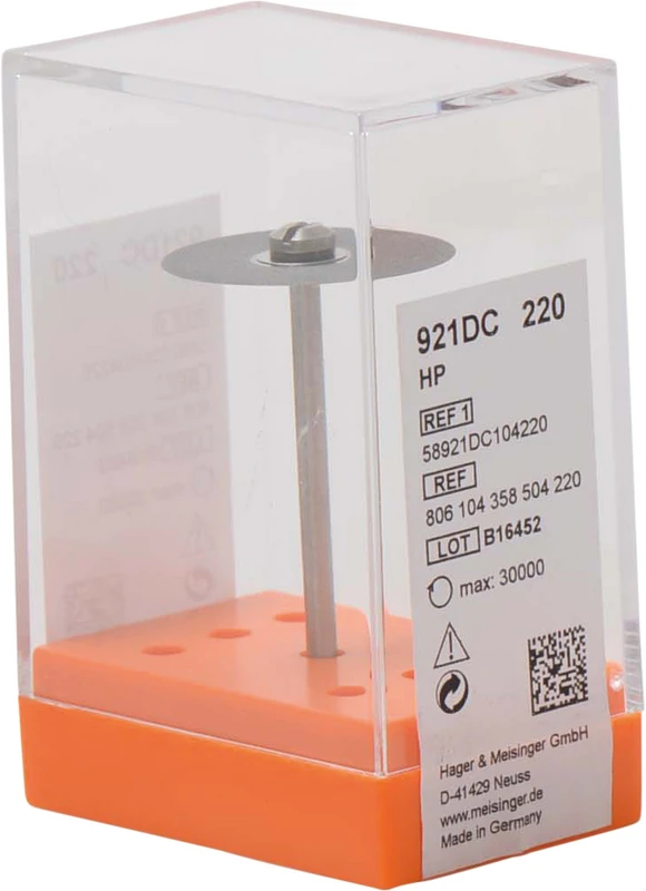 Diamantscheiben 921D  Stück  gelb extra fein, HP, Figur 358, 0,15 mm, ISO 220