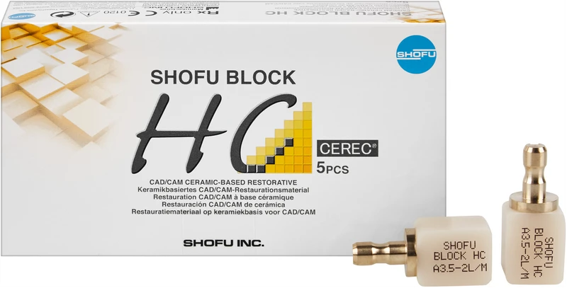 SHOFU BLOCK HC  Packung  5 Stück A3,5-2L, 2-schichtig, für Cerec