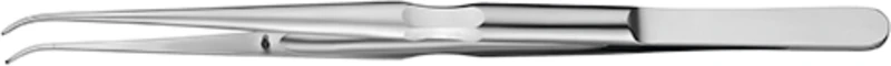 Pinzette LS  Stück  18 cm, gebogen, 0,8 mm, Rundgriff
