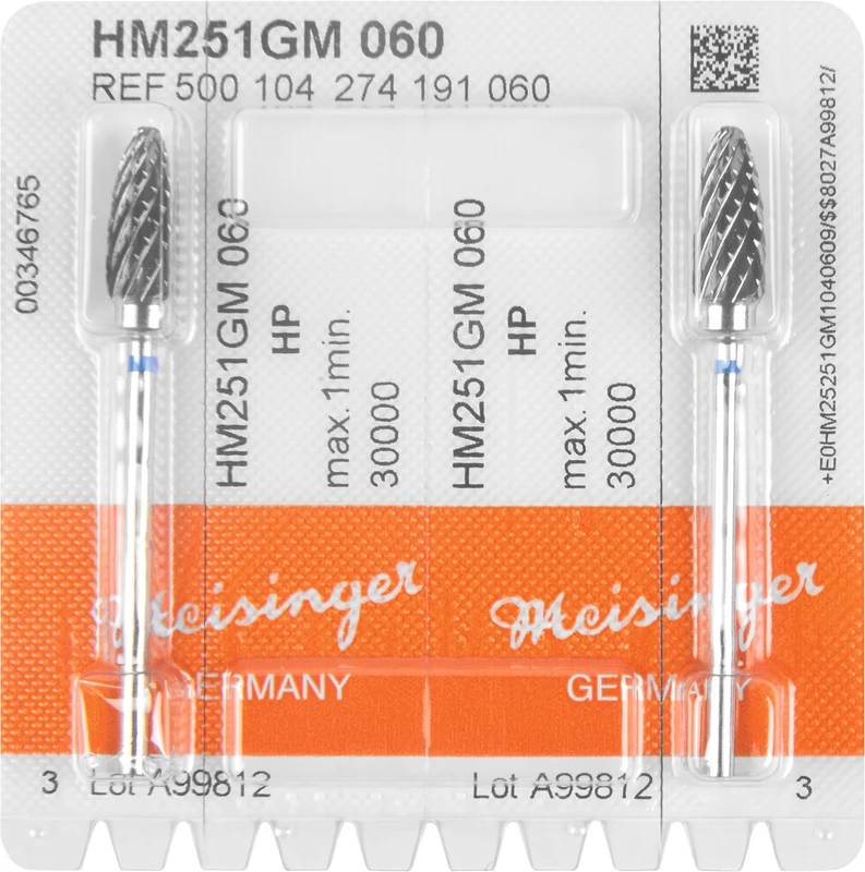HM-Fräser GM  Packung  2 Stück Sonderkreuzverzahnt, blau standard, HP, Figur 274, 14,7 mm, ISO 060
