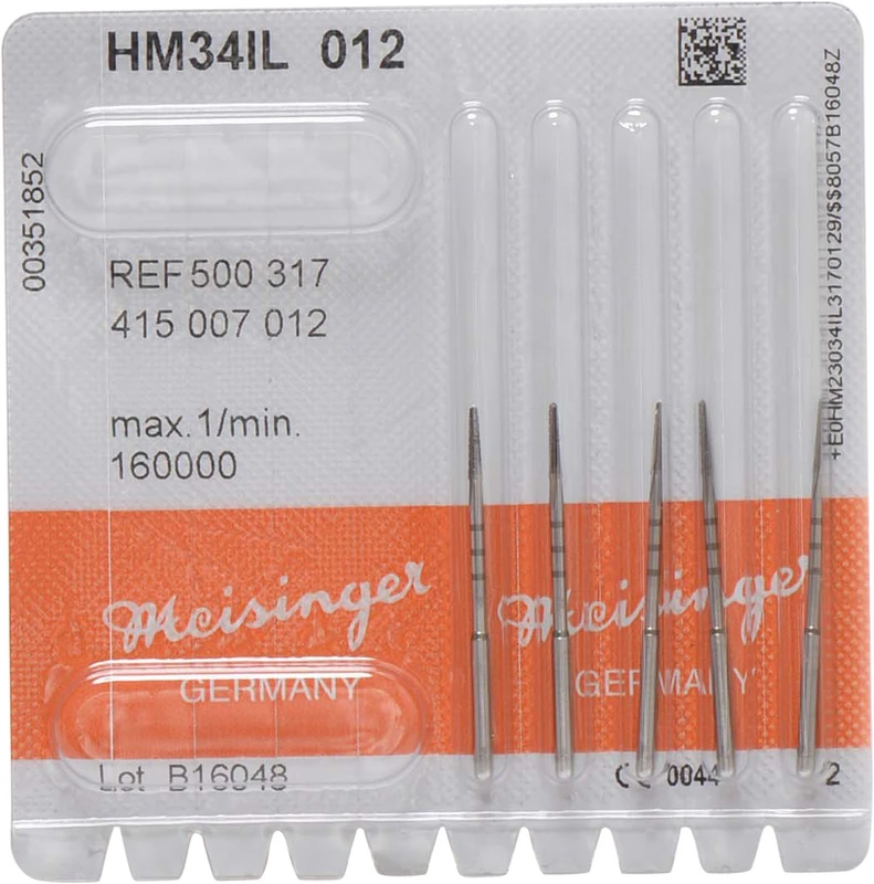 Chirurgie Fräser HM 34IL  Packung  5 Stück FG XXL, Figur 415, 6 mm, ISO 012