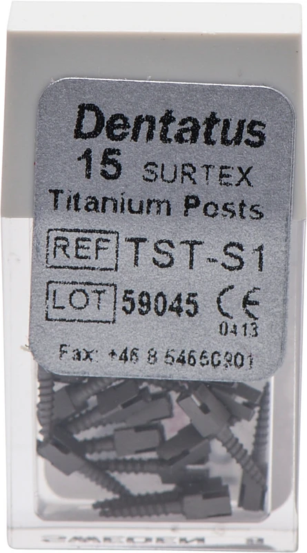 Classic Surtex Titan Wurzelstifte  Packung  15 Stück 7,8 mm, Ø 1,05 mm, Größe 1