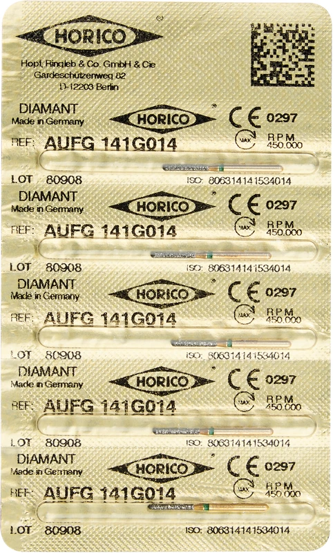 Diamant AuFG 141  Packung  5 Stück grün grob, FG, Figur 141, ISO 014
