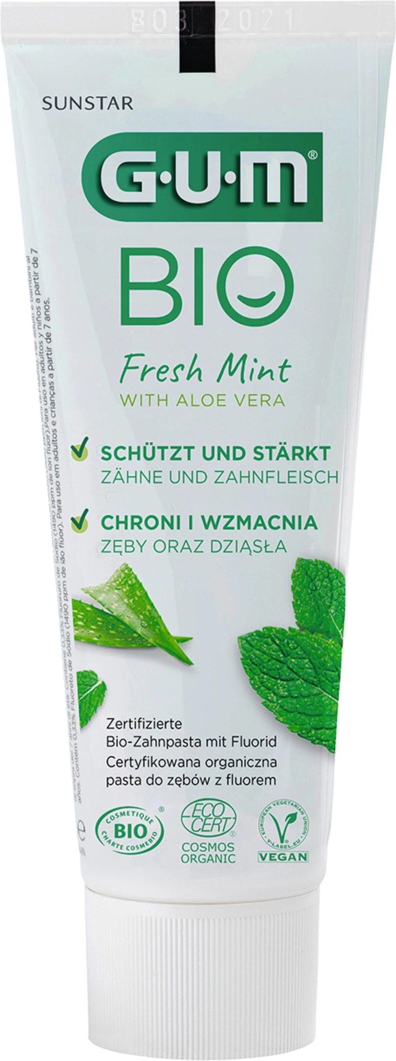GUM® BIO Zahnpasta  Tube  75 ml Bio-Pfefferminze + Aloe Vera