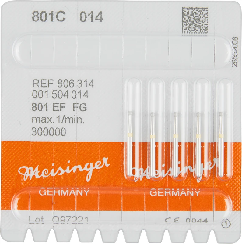 Diamanten 801  Packung  5 Stück gelb extra fein, FG, Figur 001 Rund, ISO 014