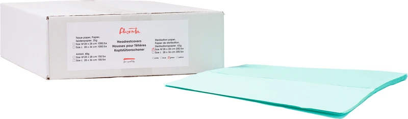 TOP COVER Kopfstützenschoner  Karton  200 Stück grün, 28 x 28 cm