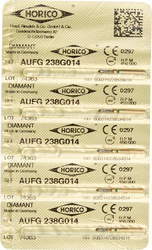 Diamant AuFG 238  Packung  5 Stück grün grob, FG, Figur 238, ISO 014