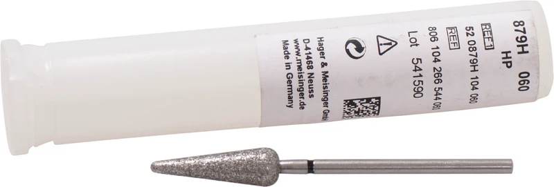 Diamanten 879  Stück  schwarz super grob, HP, Figur 266 Torpedo konisch, 12 mm, ISO 060