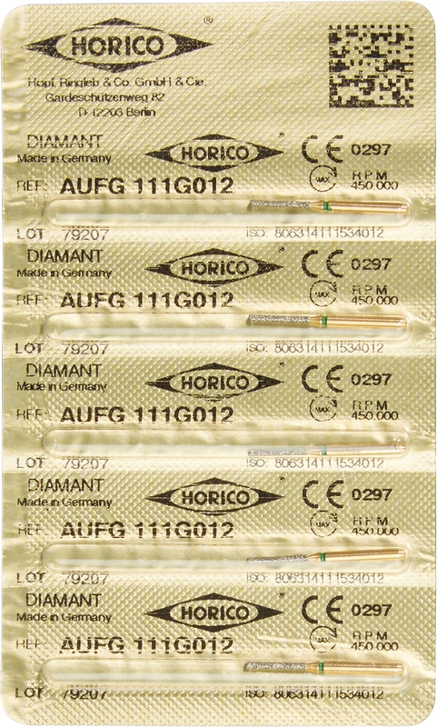 Diamant AuFG 111  Packung  5 Stück grün grob, FG, Figur 111, ISO 012