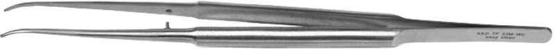 KKD® Chirurgische Pinzette EASYCLEAN  Stück  mit Dorn, 180 mm, gebogen