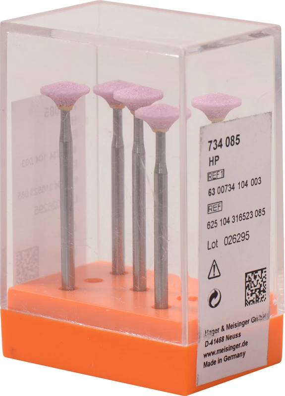 Keramische Schleifer 734  Packung  5 Stück rosa grob, HP, Figur 316, 4 mm, ISO 085