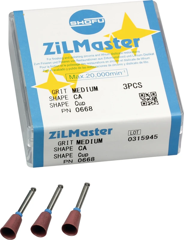 ZiLMaster  Packung  3 Stück blau mittel, RA, Figur Kelch, ISO 065
