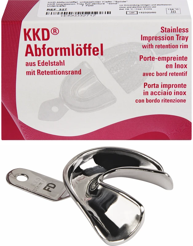 KKD® Abformlöffel unbezahnt  Stück  UK-7 FDM, voll