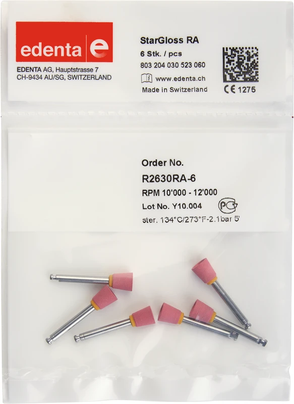 StarGloss  Packung  6 Stück rosa, RA, Figur 030 Kelch, 7 mm, ISO 060