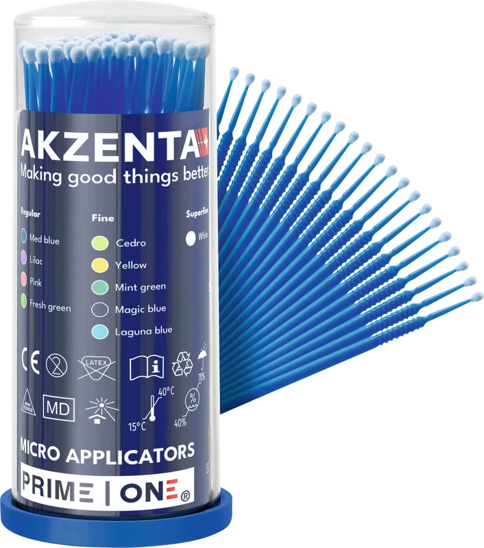 PRIME ONE Mikro-Applikatoren   Box  4 x 100 Stück regular, blau