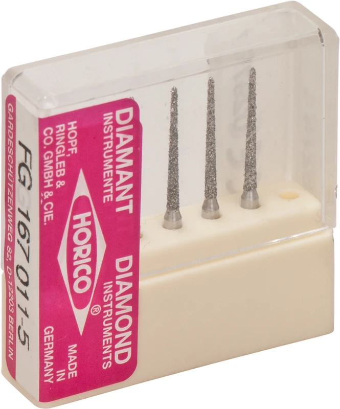 Diamantschleifer 167  Packung  5 Stück FG, Figur 167, 11,5 mm, ISO 011