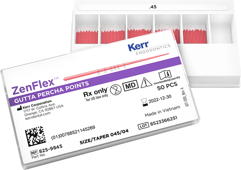 ZenFlex Gutta Percha Spitzen   Packung  50 Stück Taper.04, ISO 045