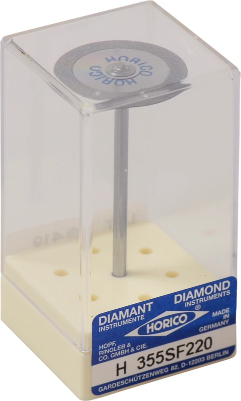 Diamantscheiben 355  Stück  doppelseitig, starr, gelb extra-fein, HP, Figur 355 SF, 0,22 mm, ISO 220