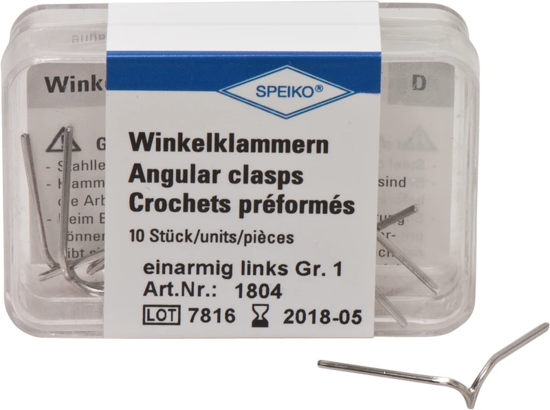 Winkelklammern  Packung  10 Stück Gr. 1