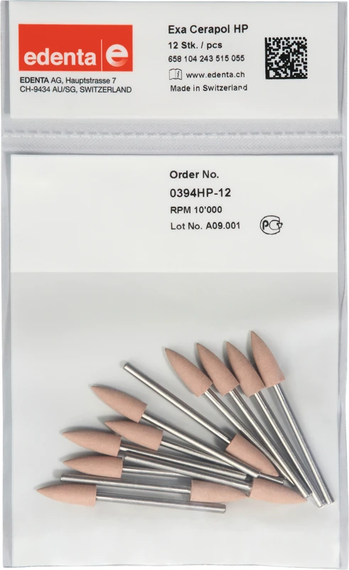 Exa Cerapol  Packung  12 Stück rosa, HP, Figur 243, 15,5 mm, ISO 055