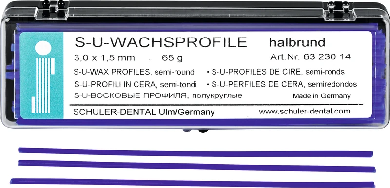 S-U-Wachsprofile  Packung  65 g Wachsprofile halbrund, 3 x 1,5 mm