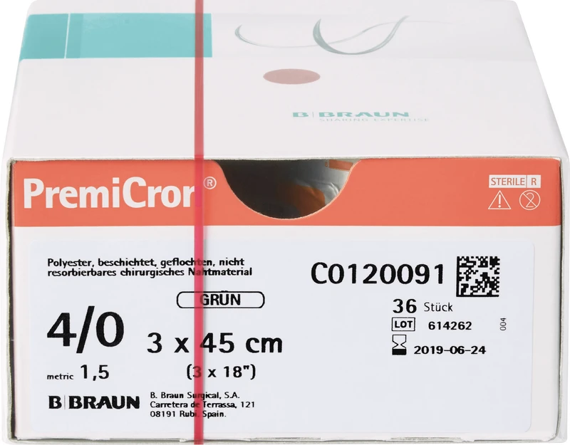 PremiCron®  Packung  36 Stück grün, 3 x 45 cm, USP4\0