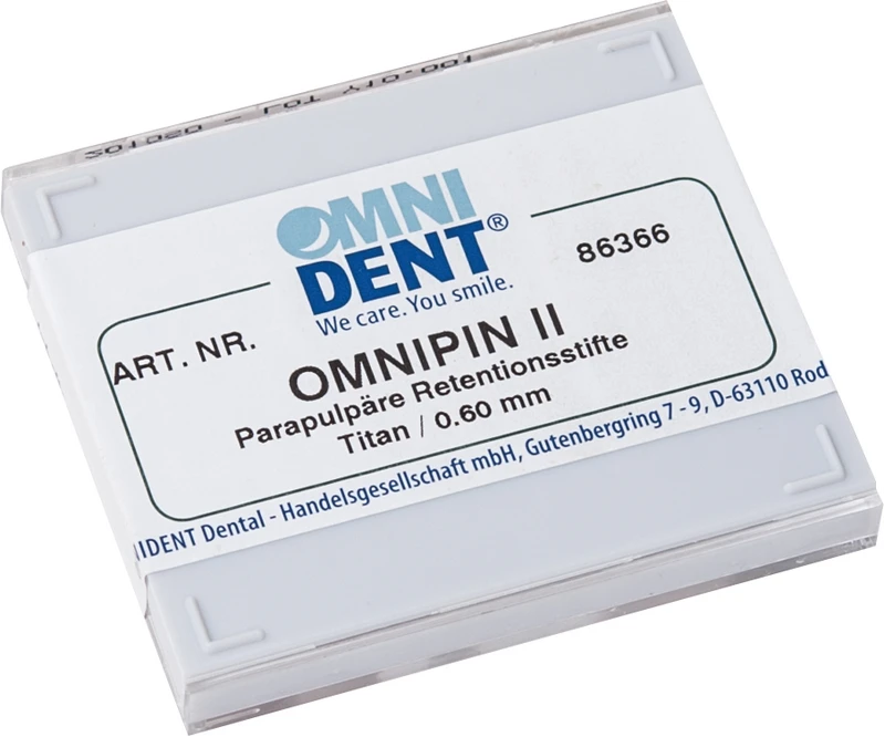 OMNIPIN II  Starter Kit  25 montierte Stifte klein, rot\Titan, .021  \0,6 mm, 1 Bohrer, 1 Handgriff