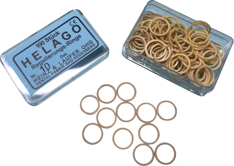 HELAGO Gummiringe für Regulierung  Packung  100 Stück transparent, 10 mm