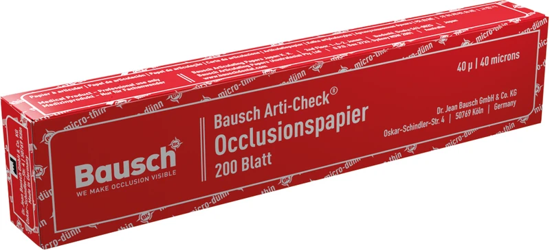Occlusionspapier Arti-Check® 40 µ  Packung  200 Streifen rot, BK 10