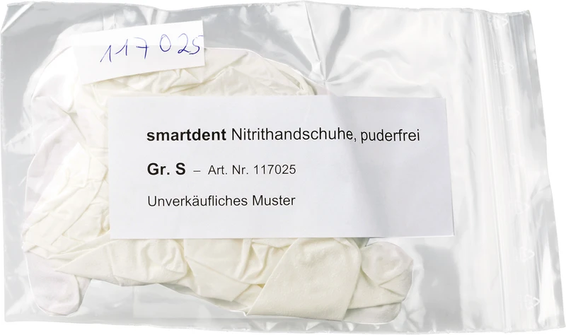 smart Nitrilhandschuhe Soft  Muster  1 Paar puderfrei, weiß, S