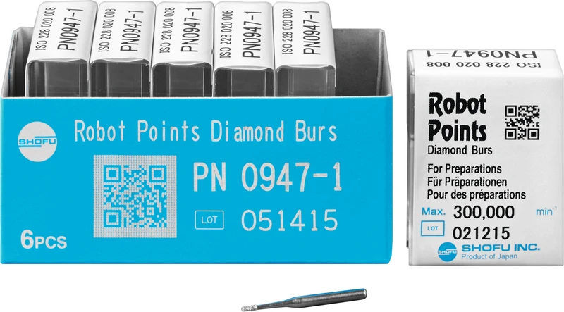 Robot Points FG  Packung  6 Stück FG, Figur Birne, 2 mm, ISO 008