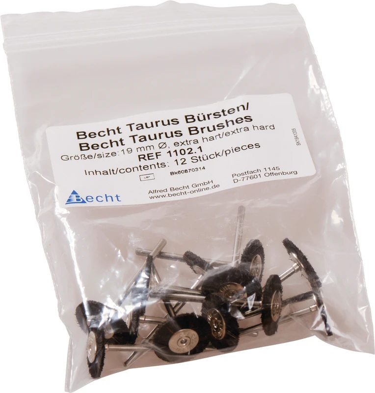 Taurus Büsten  Packung  12 Stück Pferdehaar superhart, HP, Rad, Ø 19 mm