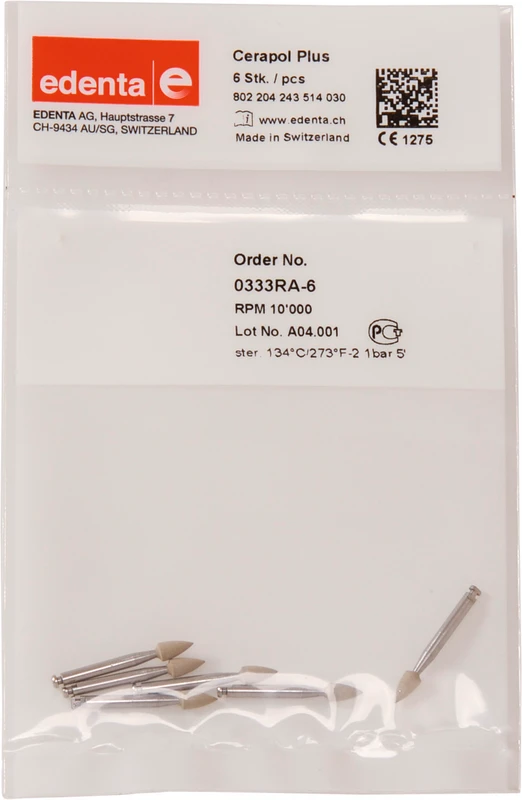 CeraPol Plus  Packung  6 Stück grau, RA, Figur 243, 6 mm, ISO 030