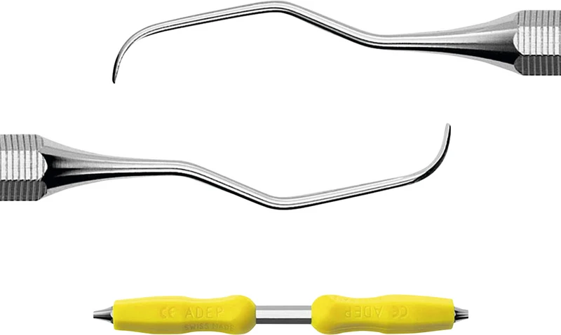 Gracey-Küretten  Stück  Nr. 5\6, Griff gelb