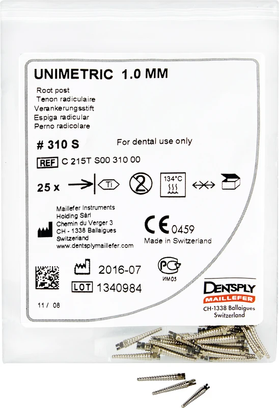 UNIMETRIC Integral  Nachfüllpackung  25 Stück Gr. 310S Titan