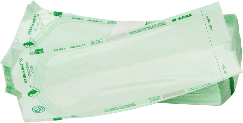 Sterilisationstüten  Packung  18 x 100 Stück 100 x 200 mm