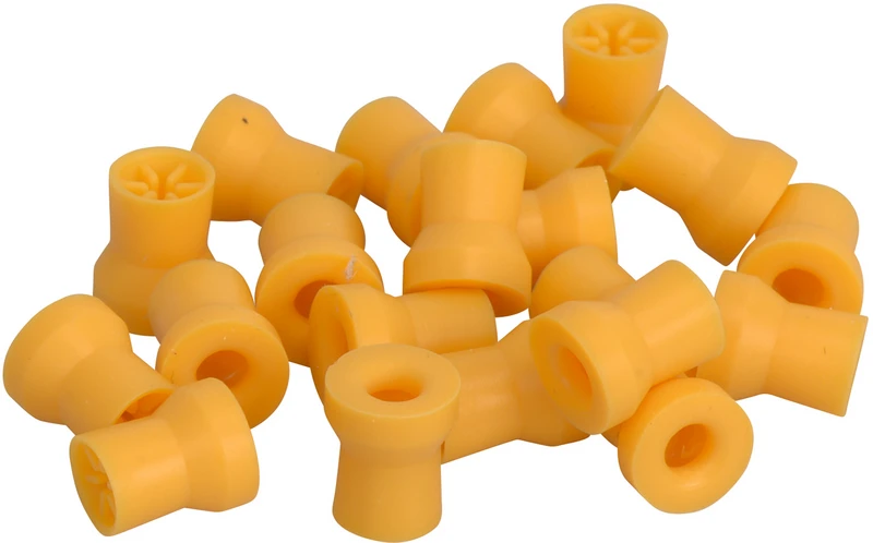 Farbige Prophy Cups  Packung  120 Stück ocker lamellenförmig, weiches Gummi, Snap-On