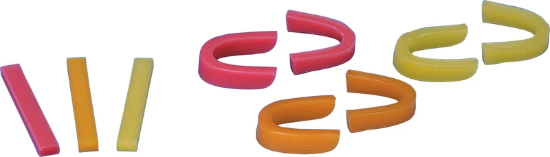 S-U-Wachsbisswälle  Packung  100 Bögen rosa, UK, hart, Form T