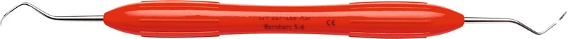 LM Universalkürette Barnhart   Stück  Figur 5\6, für Molaren, rot, LM-ErgoMax Griff