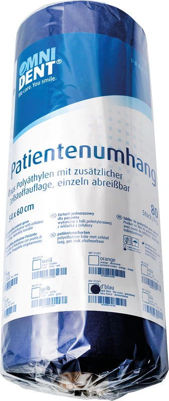 Einmal-Patientenumhang  Rolle  80 Stück dunkelblau, 54 x 60 cm