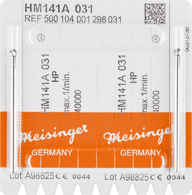 Chirurgie Fräser HM 141  Packung  2 Stück Querhiebverzahnt HP, Figur 001, ISO 031